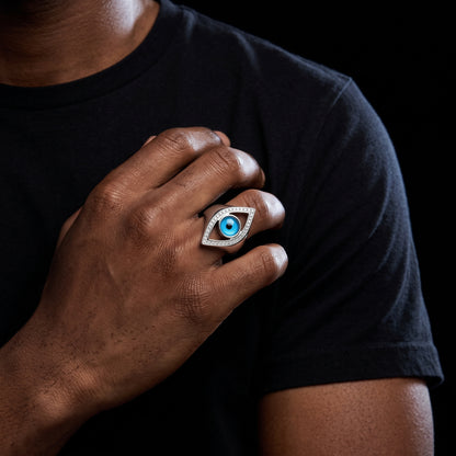 Evil Eye Pavé Statement Ring - Different Drips