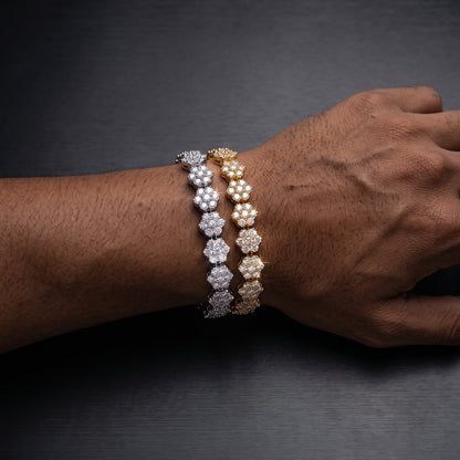 S925 Moissanite Honeycomb Link Bracelet - Different Drips