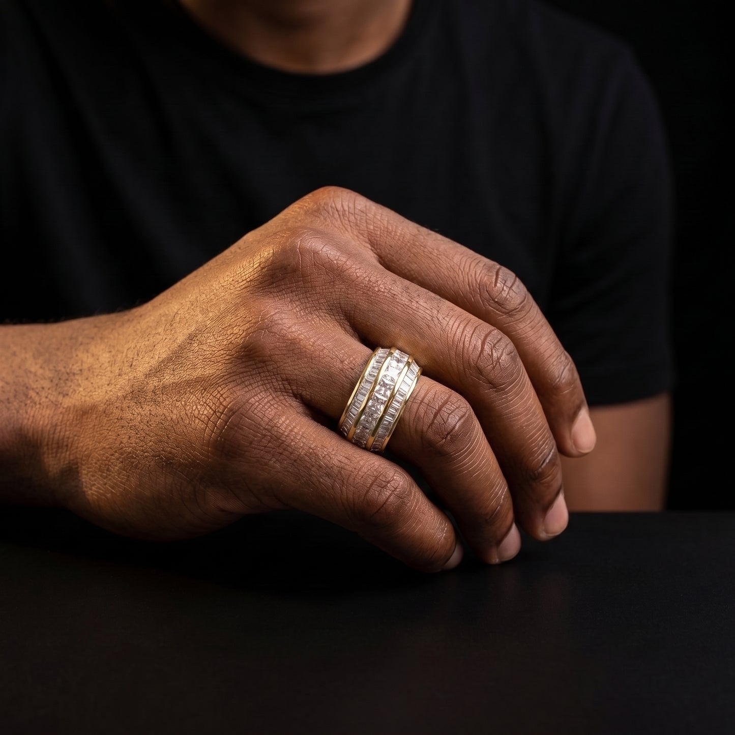 Baguette Layered Ring - Different Drips