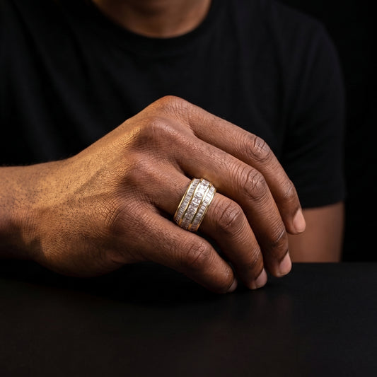 Baguette Layered Ring - Different Drips