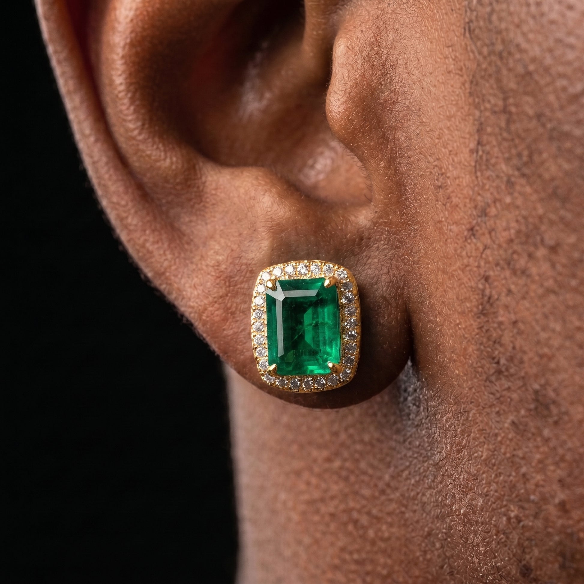 Emerald Cut Stud Earrings - Different Drips
