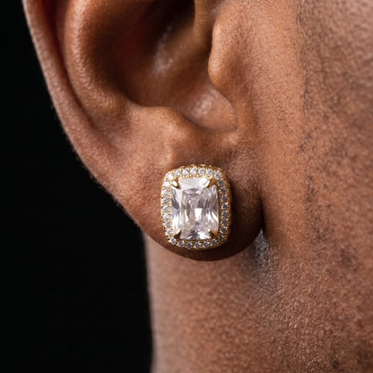 Emerald Cut Stud Earrings - Different Drips