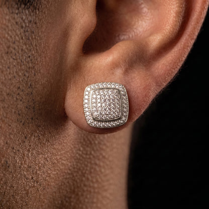 12mm Raised Square Cut Earrings - Different Drips