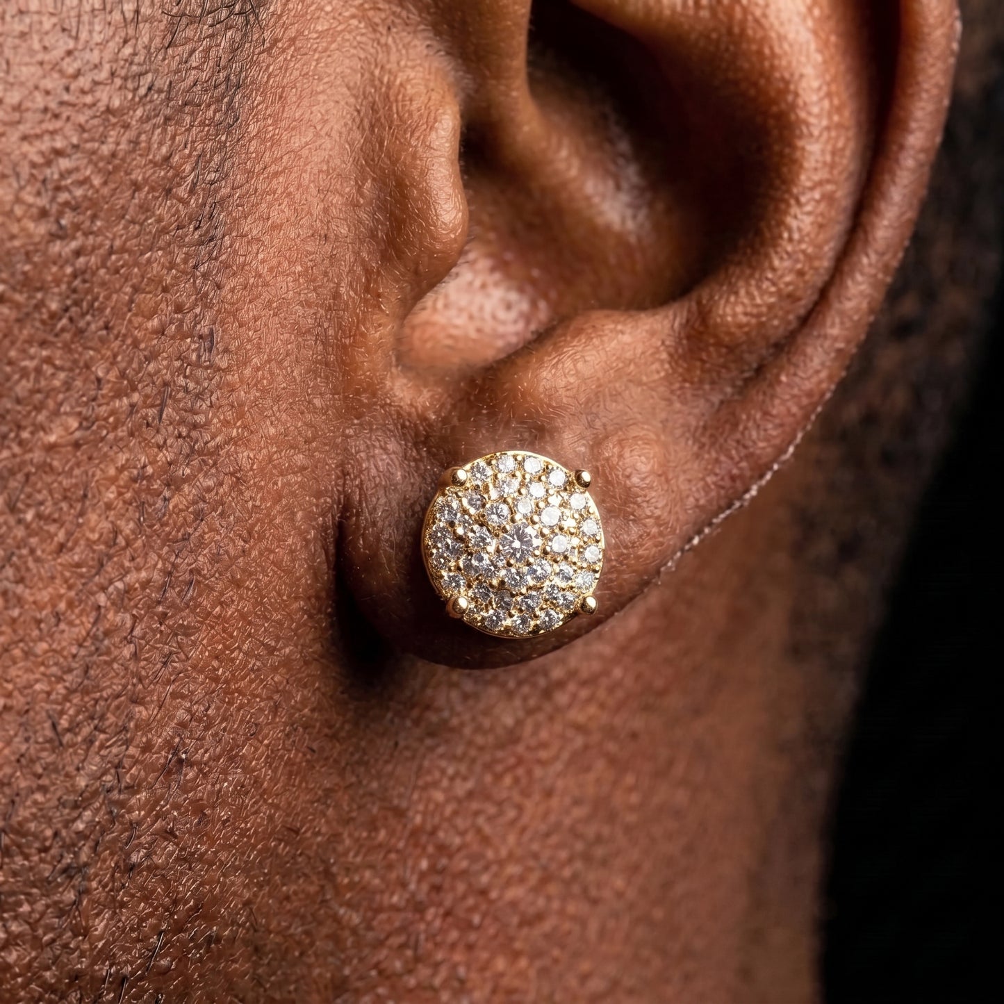10mm Round Cut Stud Earrings - Different Drips