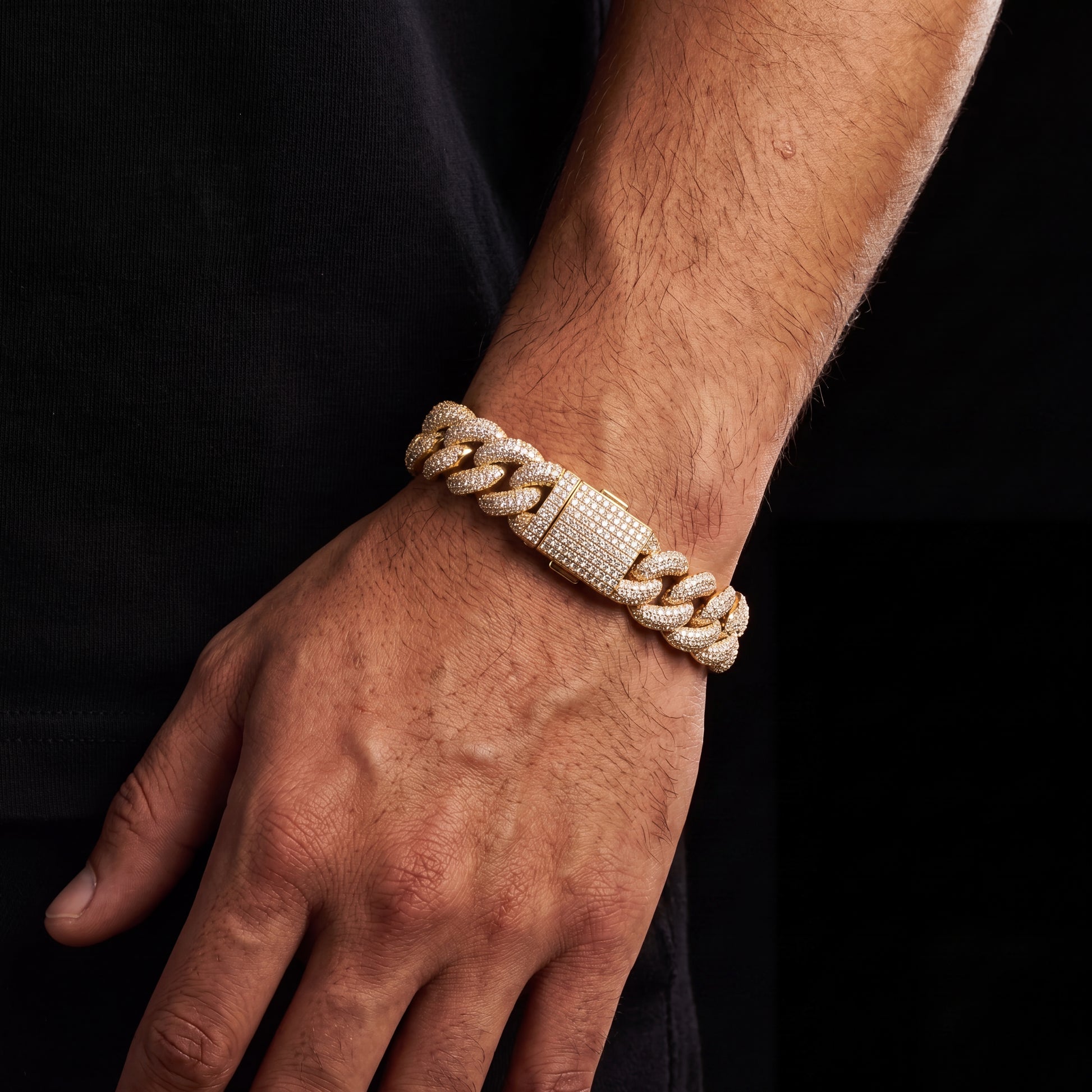 19mm Iced Miami Cuban Link Bracelet - Different Drips