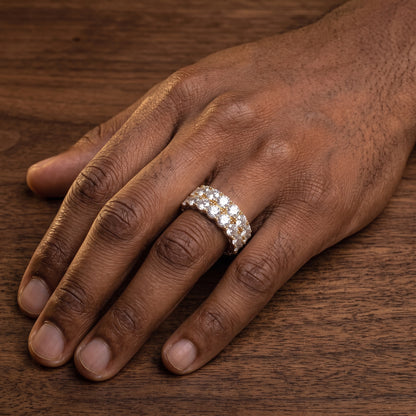 Double Row Eternity Ring - Different Drips