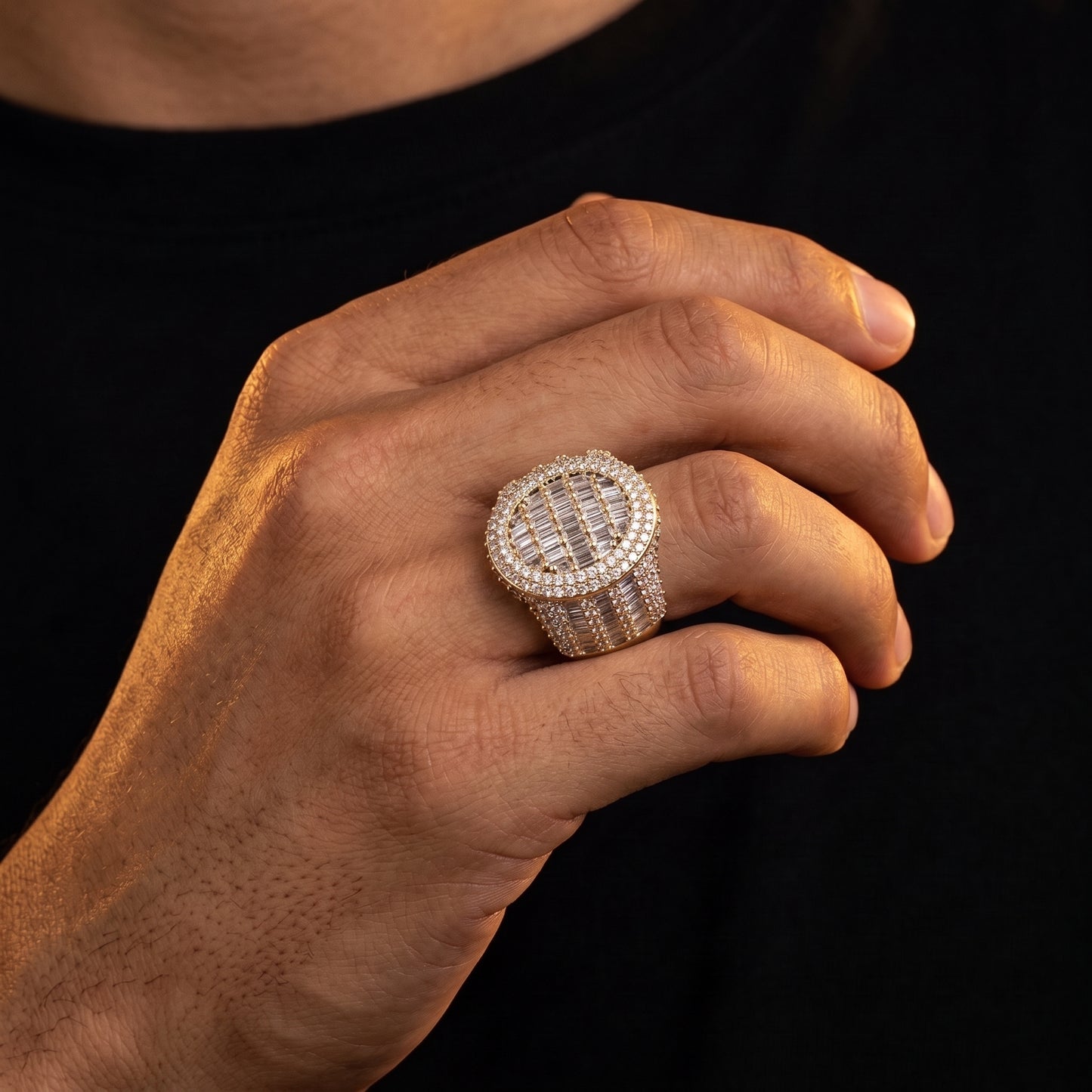 Domed Baguette Pavé Ring - Different Drips