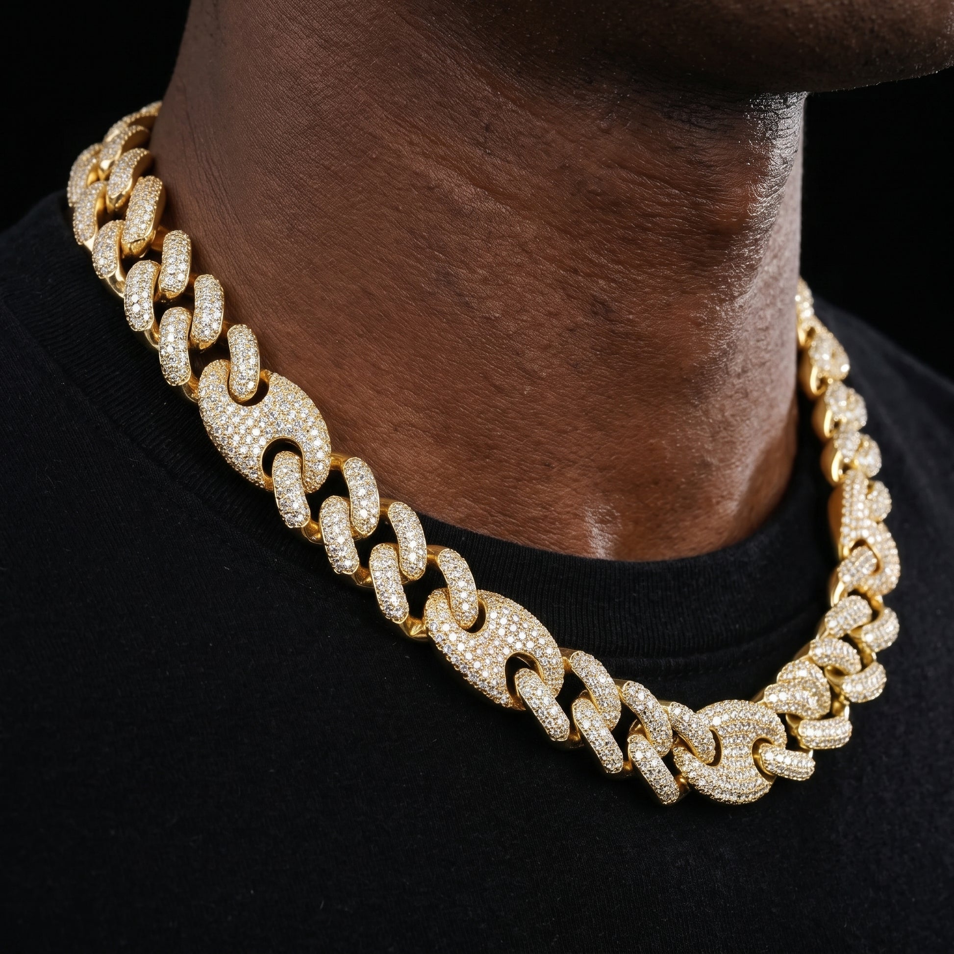 16-20mm Iced Mariner Miami Link Cuban Chain - Different Drips