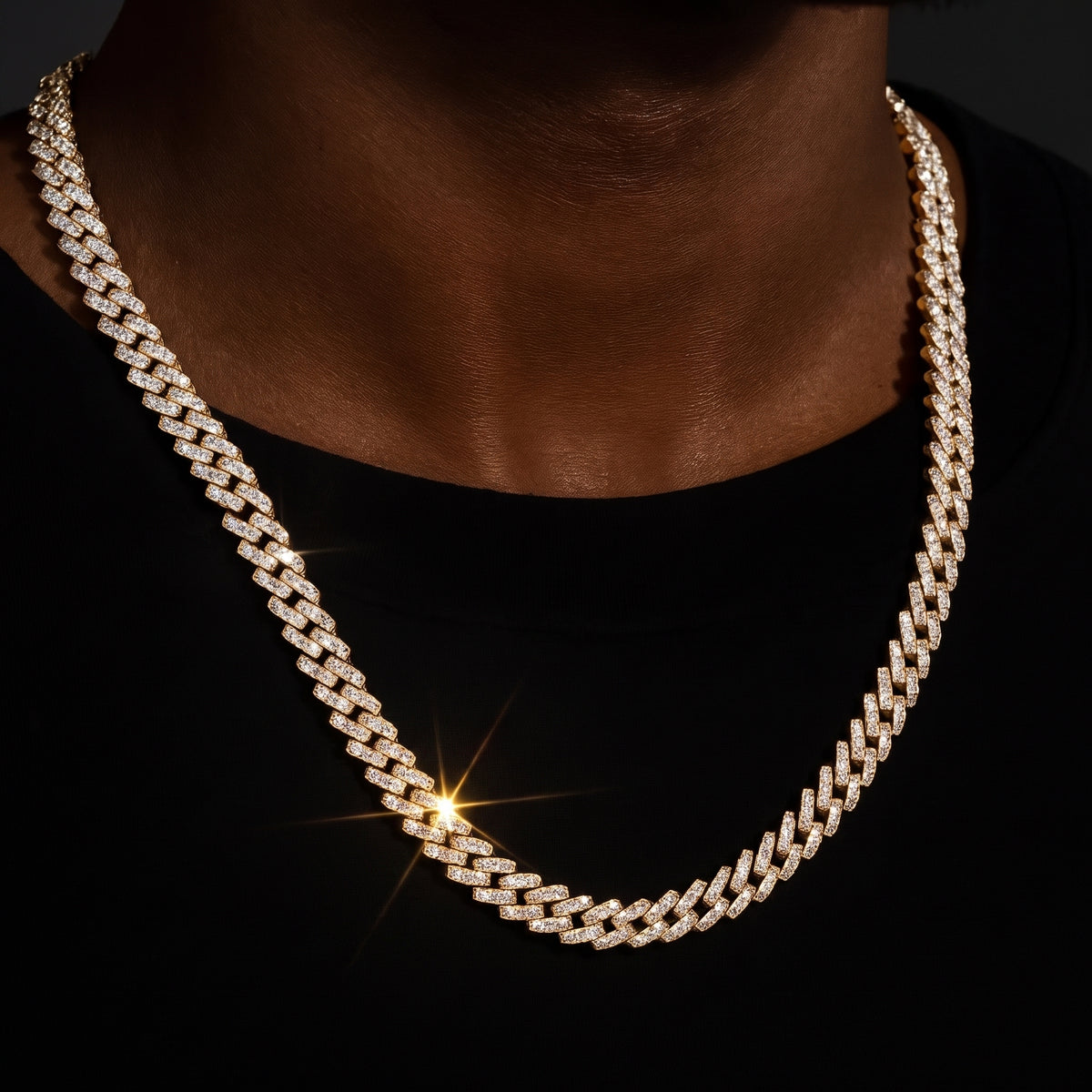 Iced Out 8mm Prong Cuban Chain - Different Drips