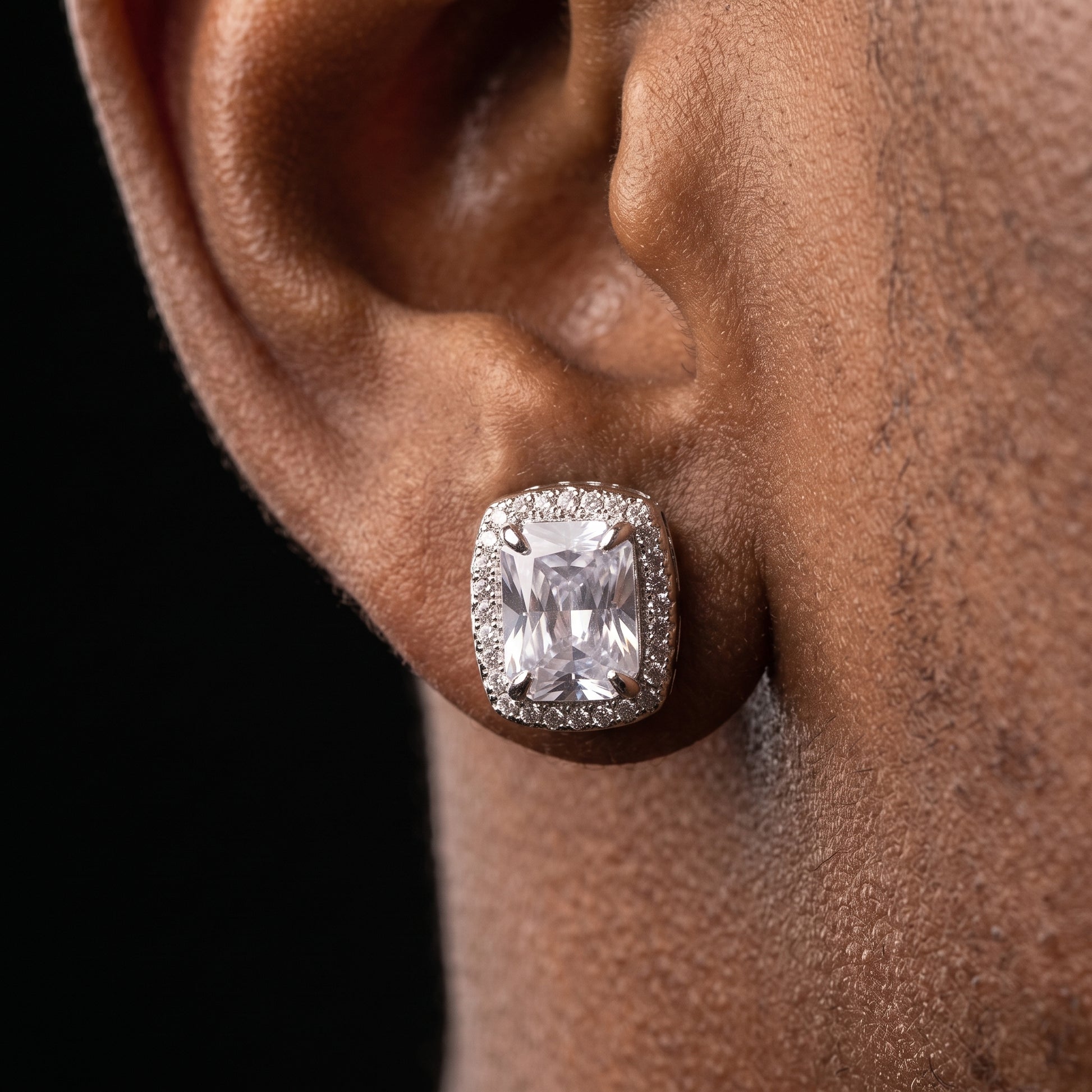 Emerald Cut Stud Earrings - Different Drips