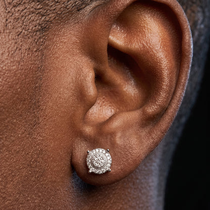 Iced Round Stone Stud Earrings - Different Drips