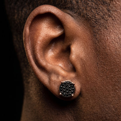 9mm Iced Round Cut Stud Earrings - Different Drips