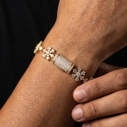 S925 Moissanite Snowflake Link Bracelet - Different Drips