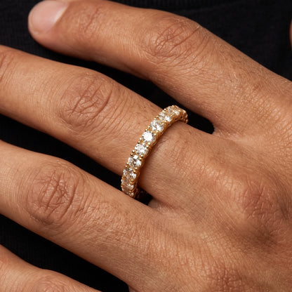 925 Sterling Silver Single Layer Band Ring - Different Drips