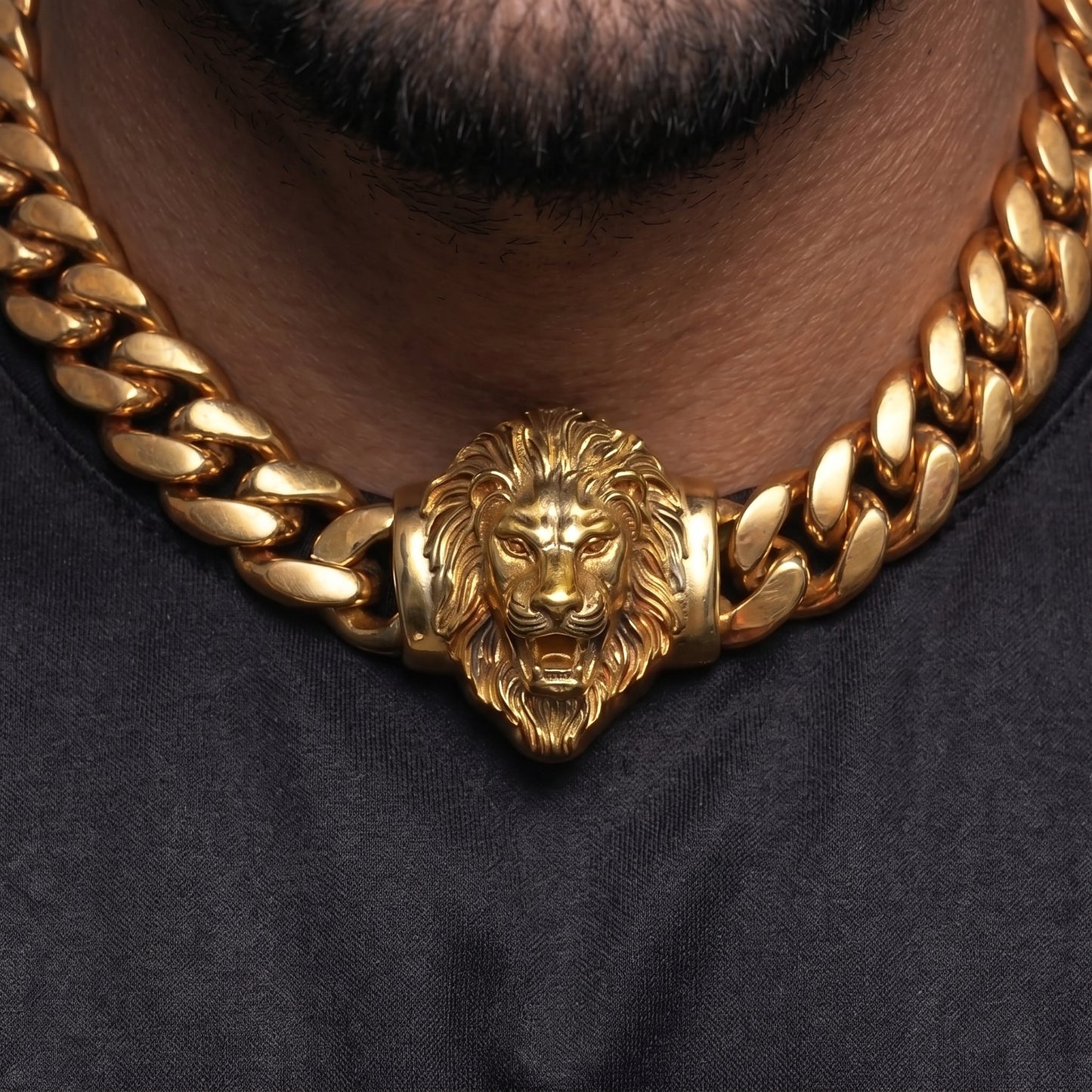 Lion Head Miami Cuban Link Chain - Different Drips