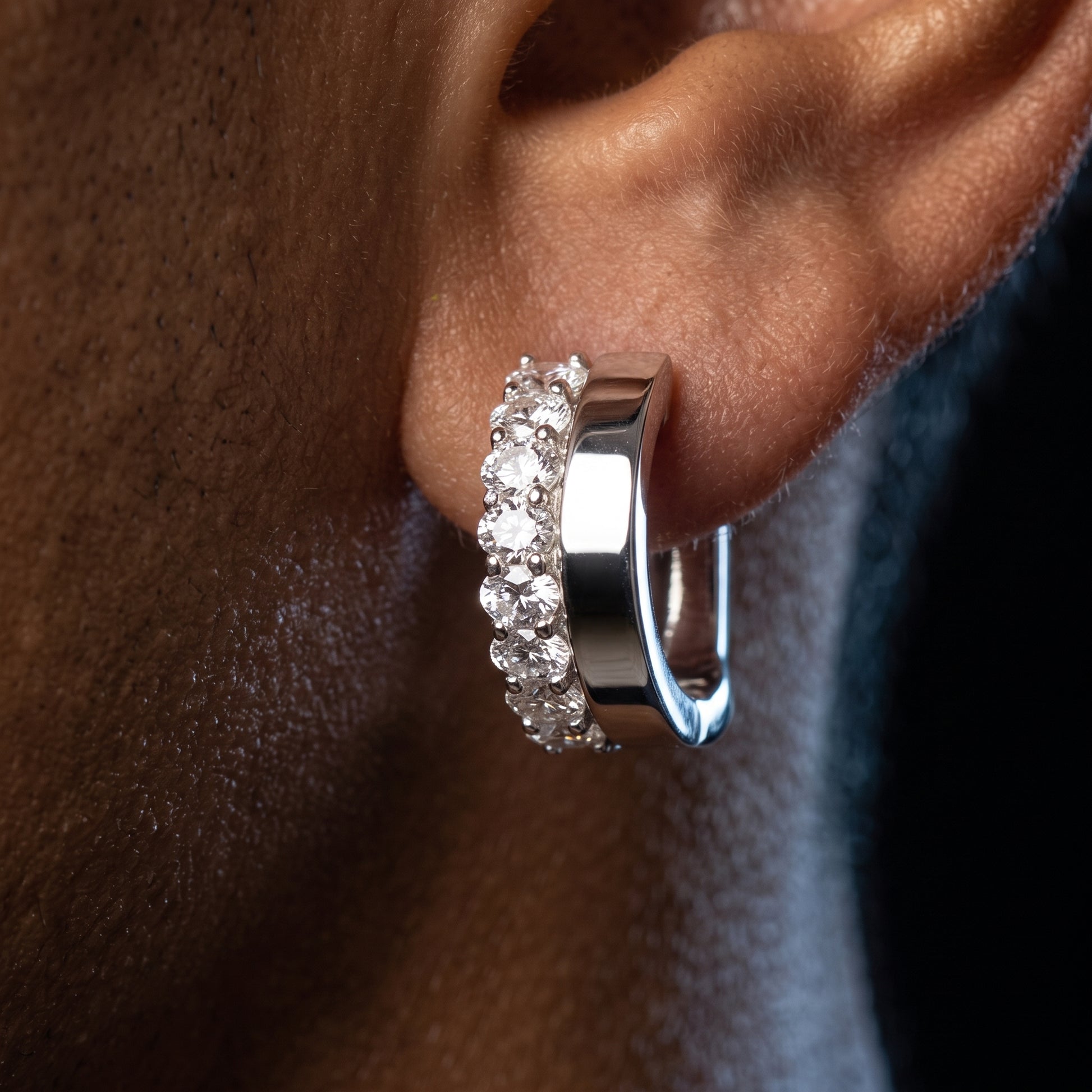 S925 Moissanite Diamond Cuff Earrings - Different Drips