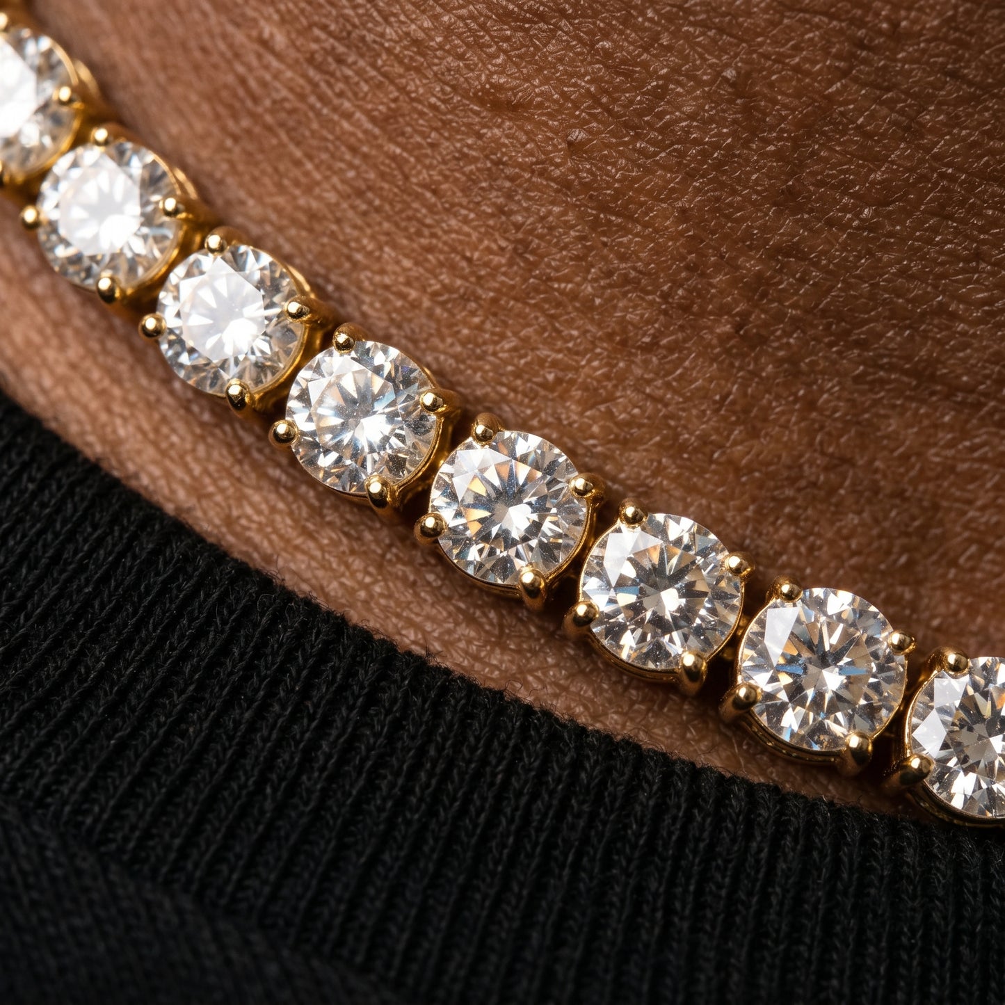 3-6mm Round Cut Iced Tennis Chain