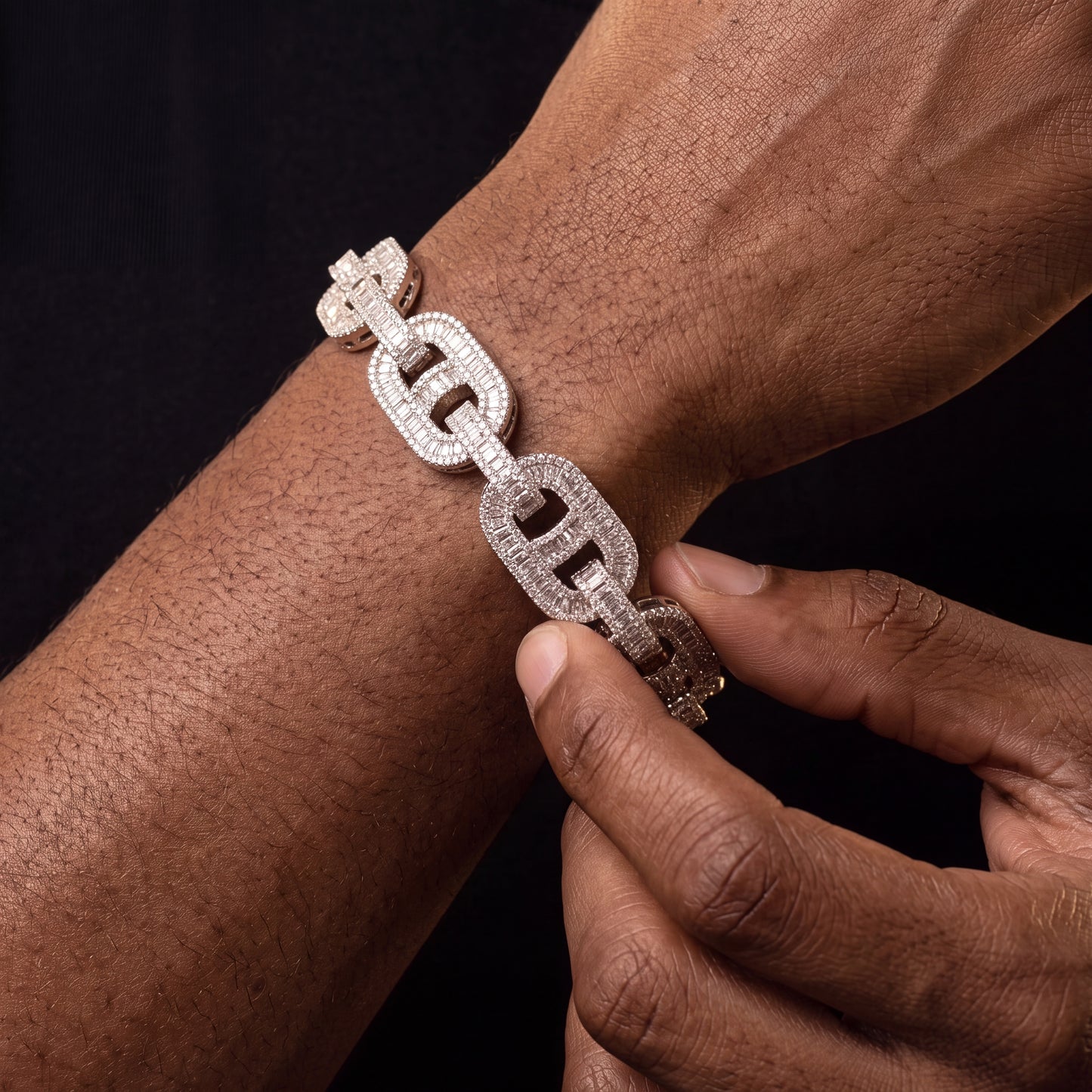 18mm Baguette Mariner Link Bracelet - Different Drips