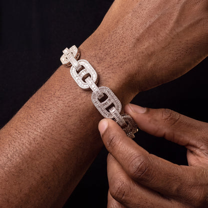 18mm Baguette Mariner Link Bracelet - Different Drips