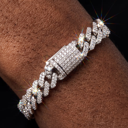 6mm S925 Moissanite Cuban Link Bracelet
