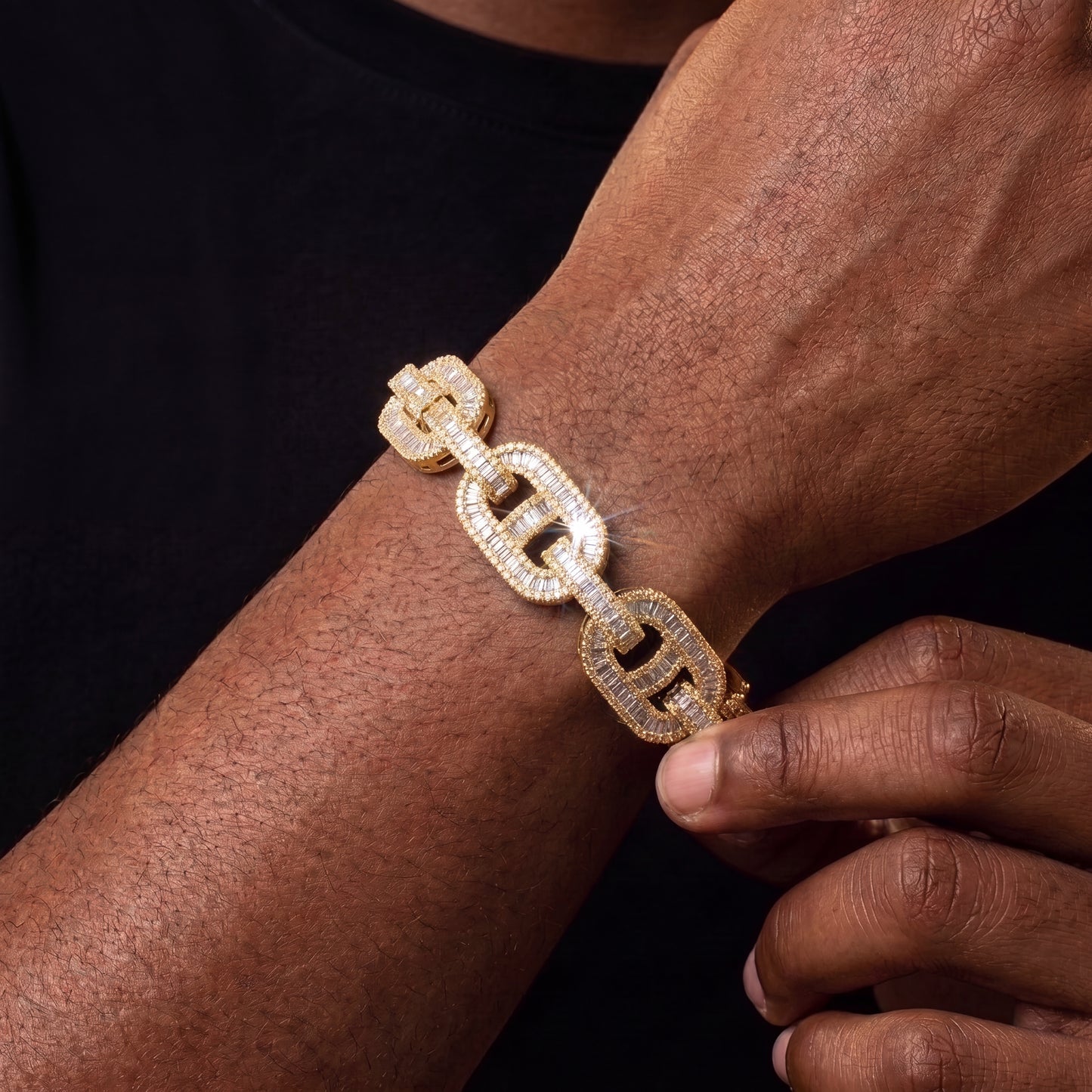 18mm Baguette Mariner Link Bracelet - Different Drips