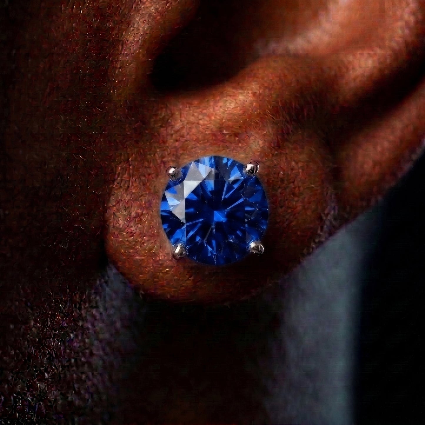 6.5mm S925 Colored Moissanite Stud Earrings - Different Drips