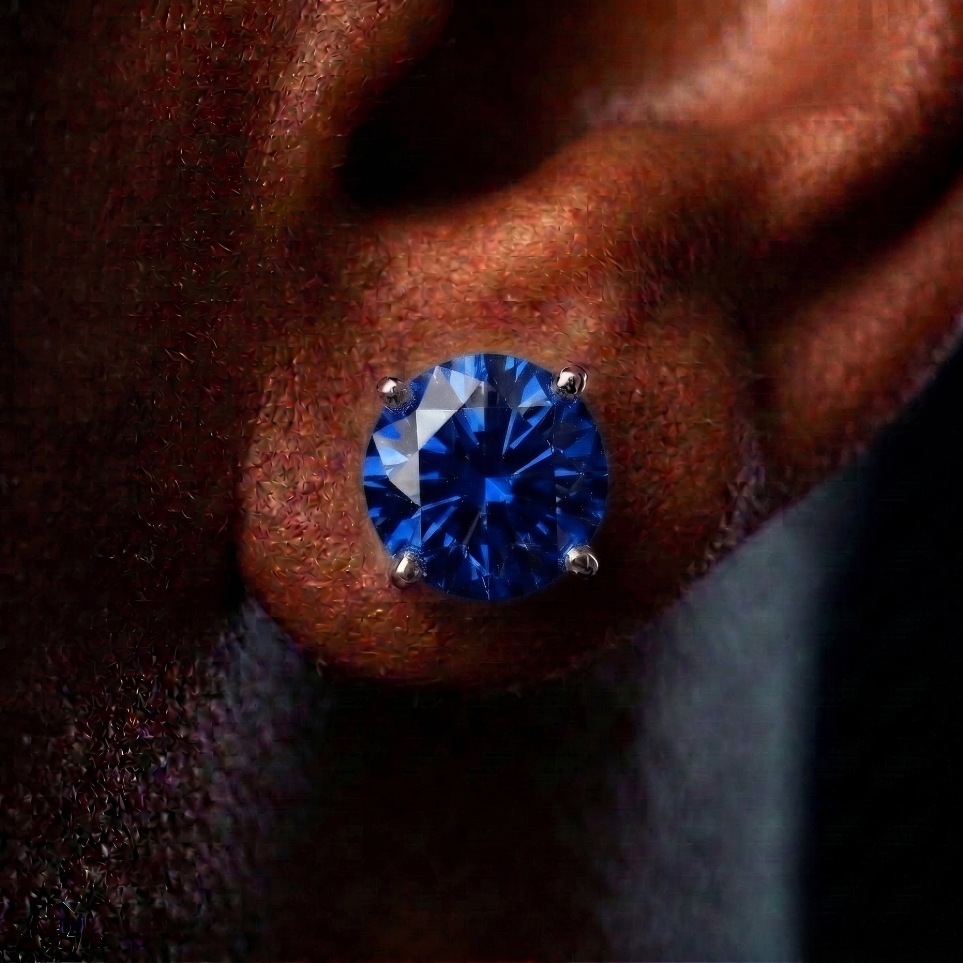 6.5mm S925 Colored Moissanite Stud Earrings - Different Drips
