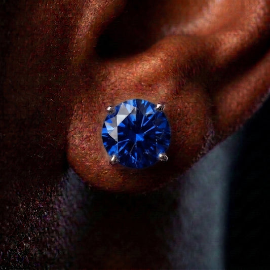 6.5mm S925 Colored Moissanite Stud Earrings - Different Drips