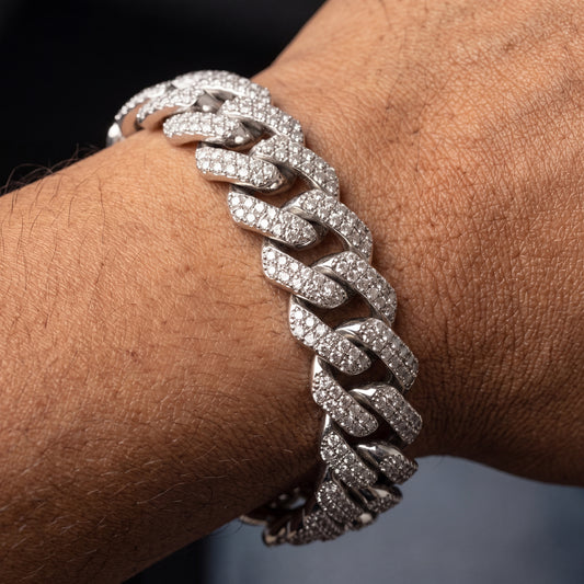 10mm Iced Out Cuban Prong Bracelet - Different Drips