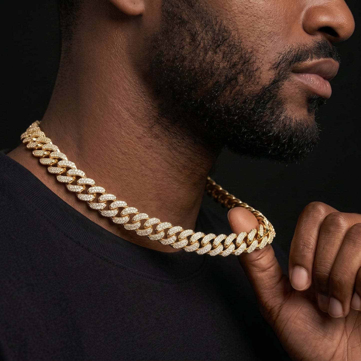 12mm Iced Out Miami Cuban Link Chain
