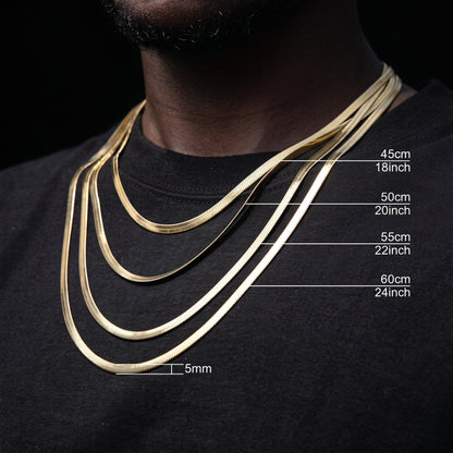 3-5mm Herringbone Chain - Different Drips