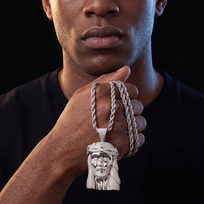 Oversized Jesus Head Pendant - Different Drips