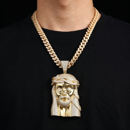 S925 Moissanite Oversized Jesus Pendant - Different Drips