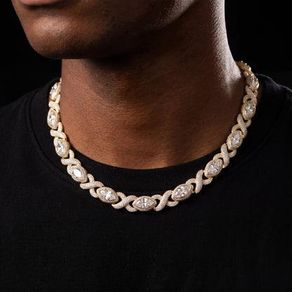 15mm Diamond Eye Infinity Link Chain - Different Drips