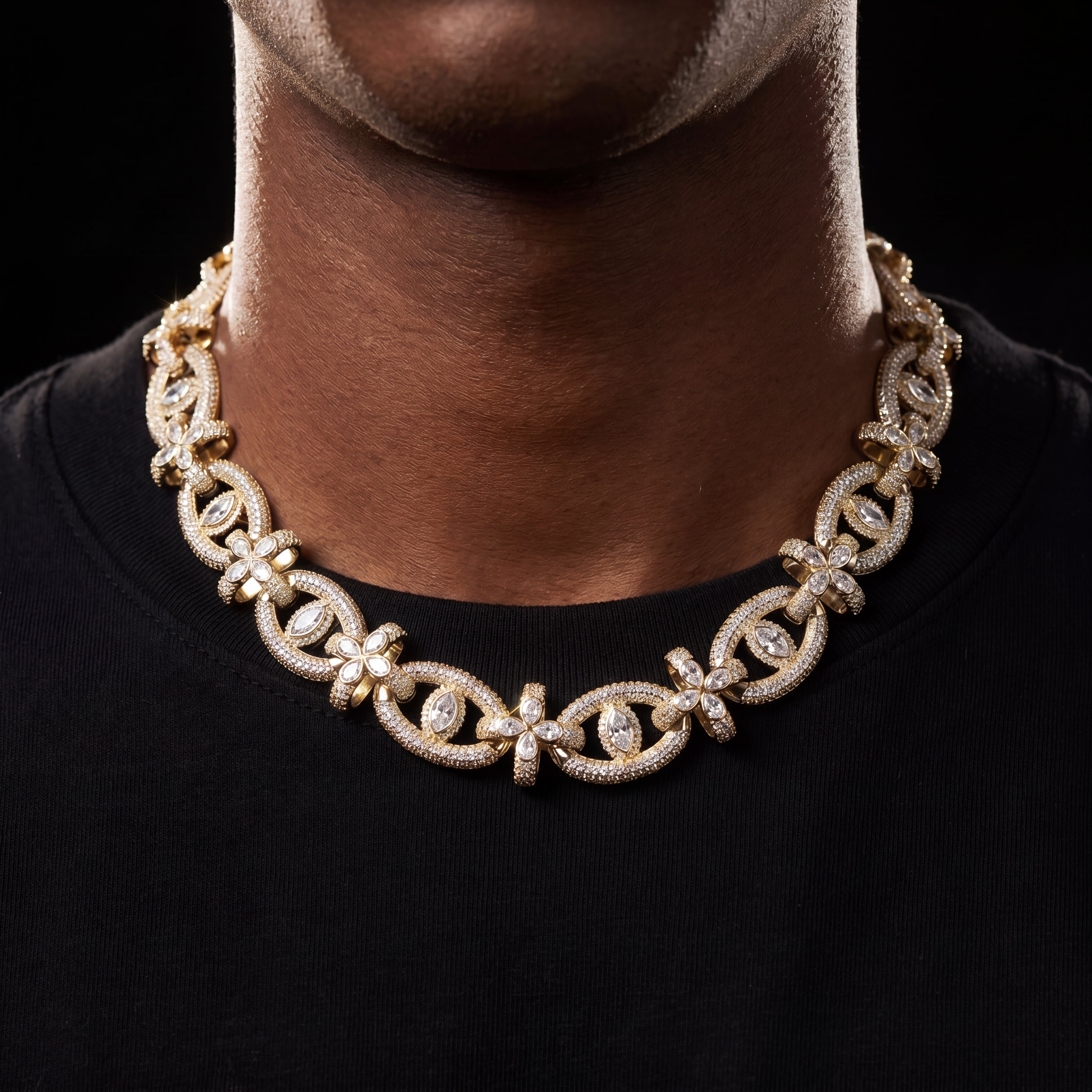 Iced Out Eye Link Chain Bracelet