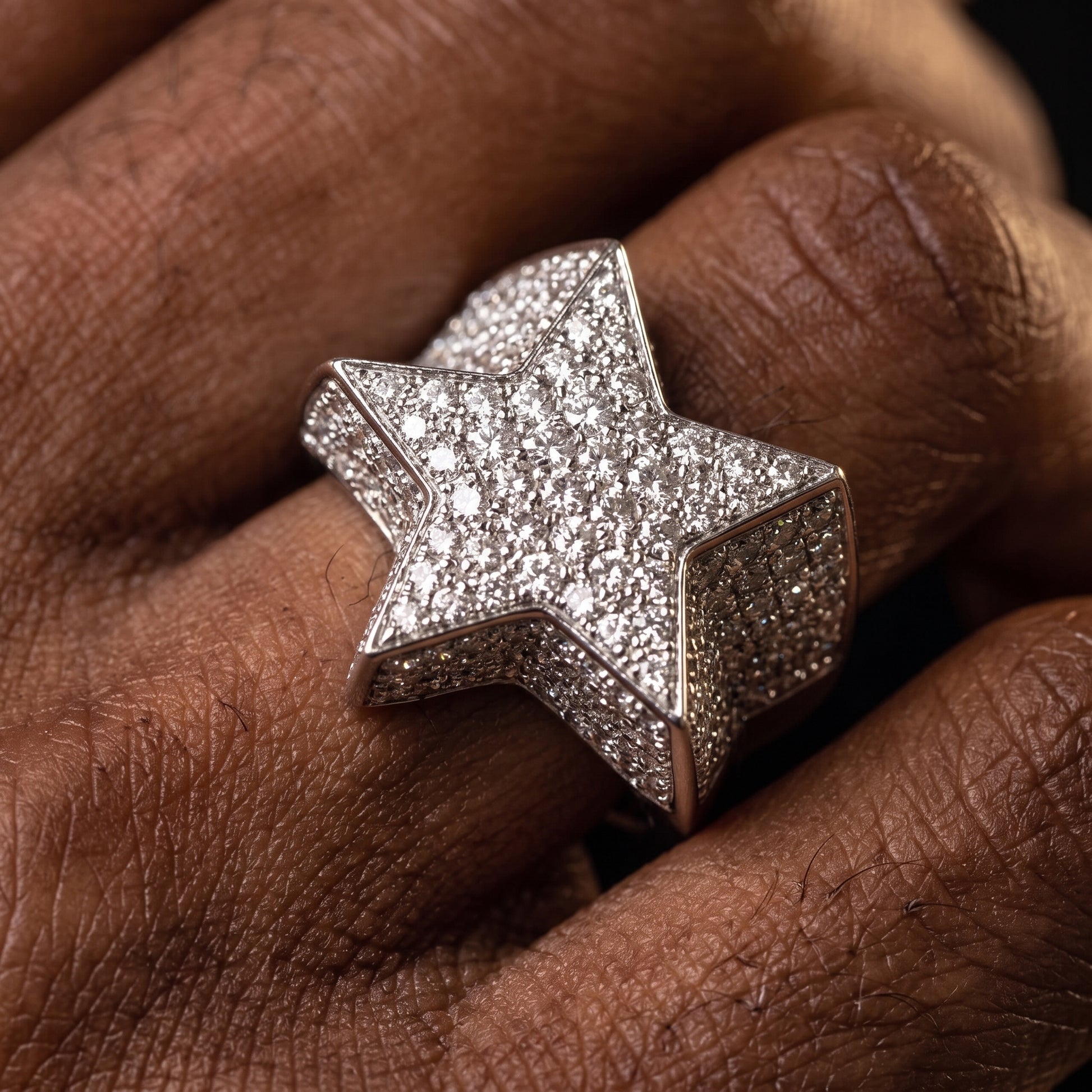 Five Star Iced Out Ring - Different Drips