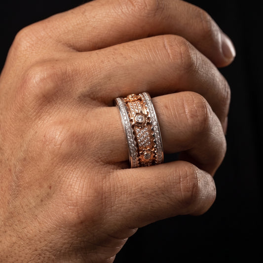 Iced Out Rotating Gear Ring - Different Drips