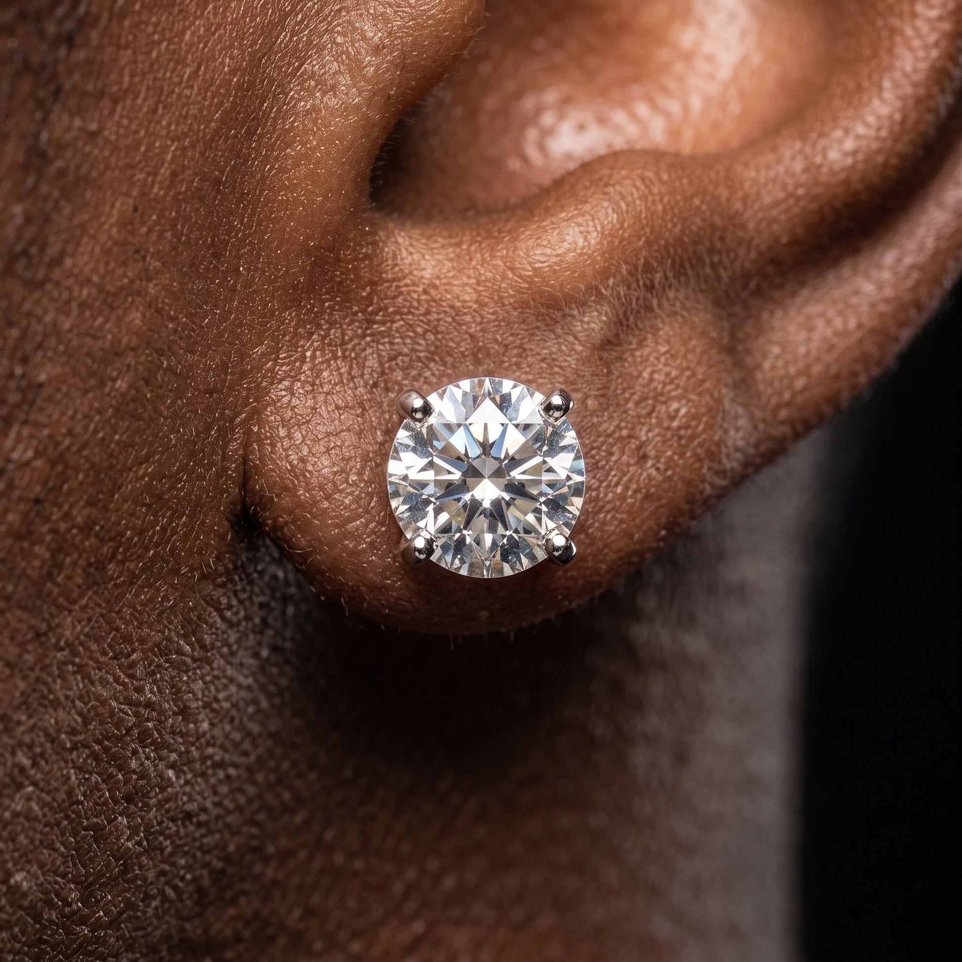 8mm S925 Moissanite Diamond Stud Earrings - Different Drips