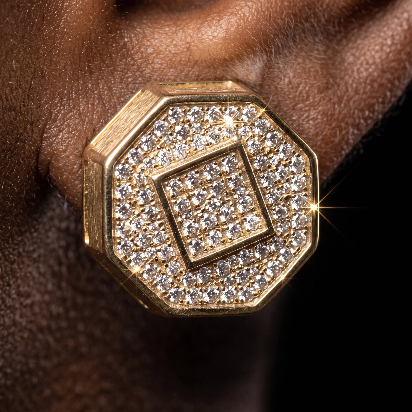 11mm Octagon Stud Earrings - Different Drips