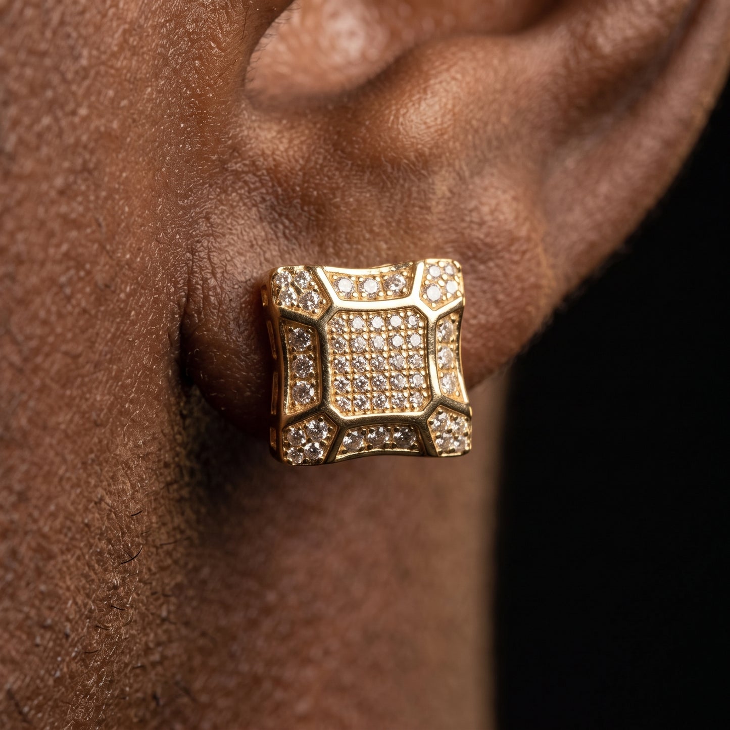10mm Lava Square Cut Earrings - Different Drips