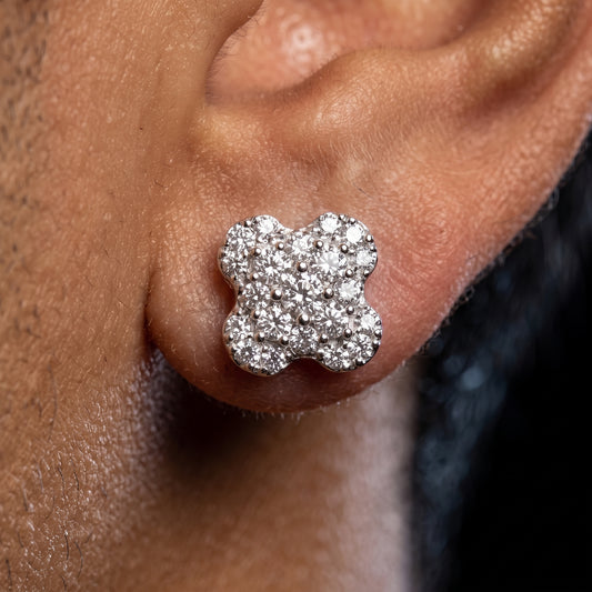 S925 Moissanite Snowburst Cluster Stud Earrings - Different Drips