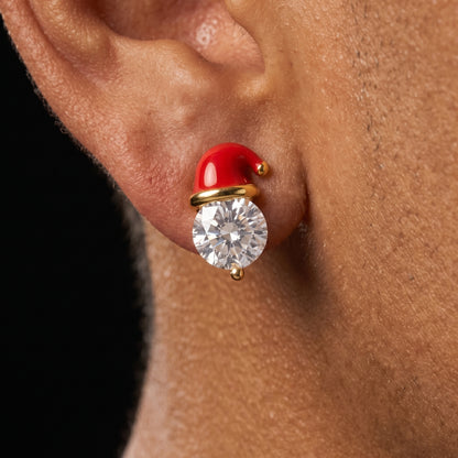 S925 Moissanite Diamond Santa Stud Earrings - Different Drips