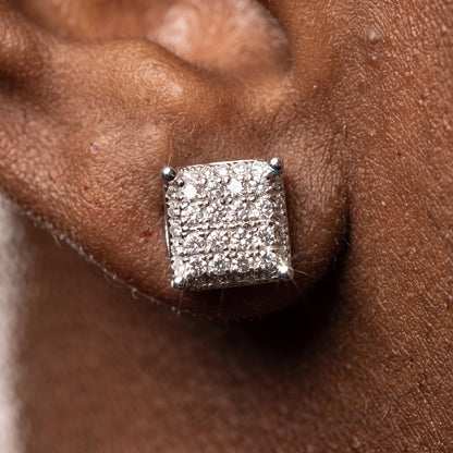 7mm S925 Moissanite Square Cut Stud Earrings - Different Drips