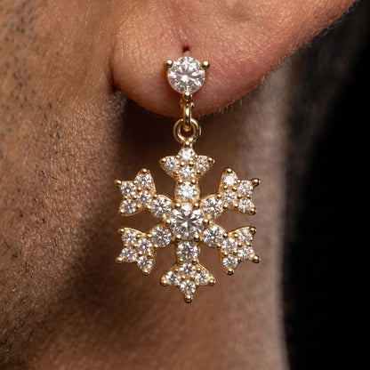 Snowflake Drop Stud Earrings - Different Drips