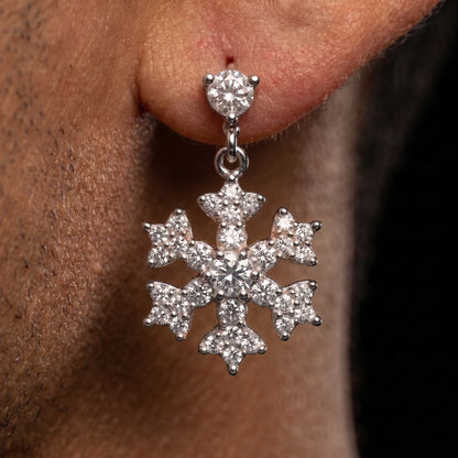 Snowflake Drop Stud Earrings - Different Drips