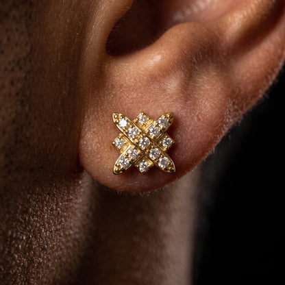 S925 Moissanite XO Cluster Stud Earrings - Different Drips