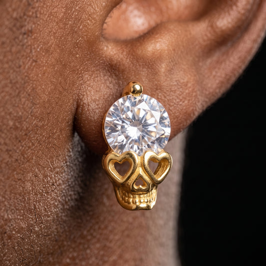 S925 Moissanite Skeleton Stud Earrings - Different Drips