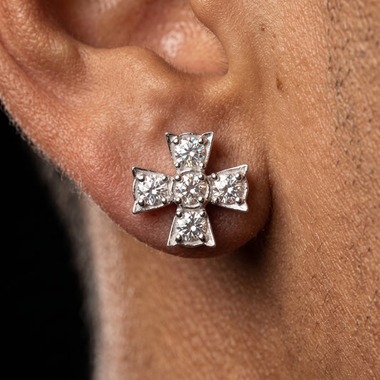 S925 Moissanite Cross Earrings - Different Drips