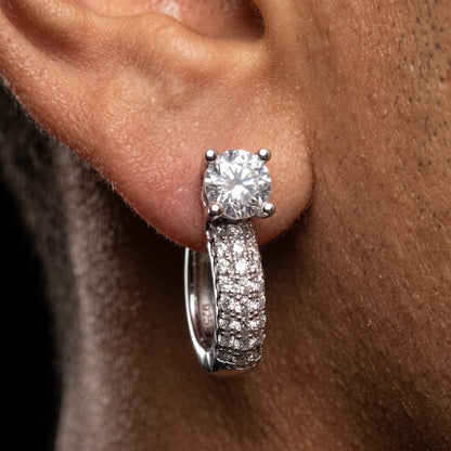 S925 Moissanite Two In One Huggie / Stud Earrings - Different Drips