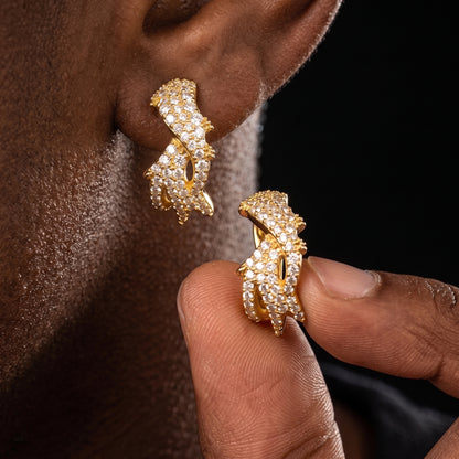 S925 Moissanite Crown Of Thorns Earrings - Different Drips